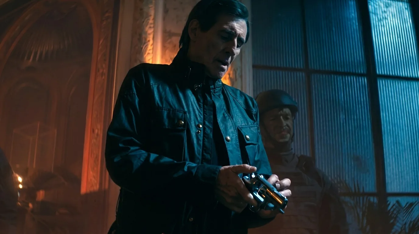 The Chancellor opens the cylinder of the Dan Wesson Model 14 in the cold open of Ballerina (2025)