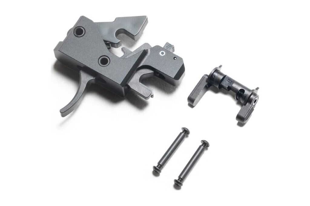 Partisan Disruptor drop-in forced reset trigger cassette with its three-position selector and pins