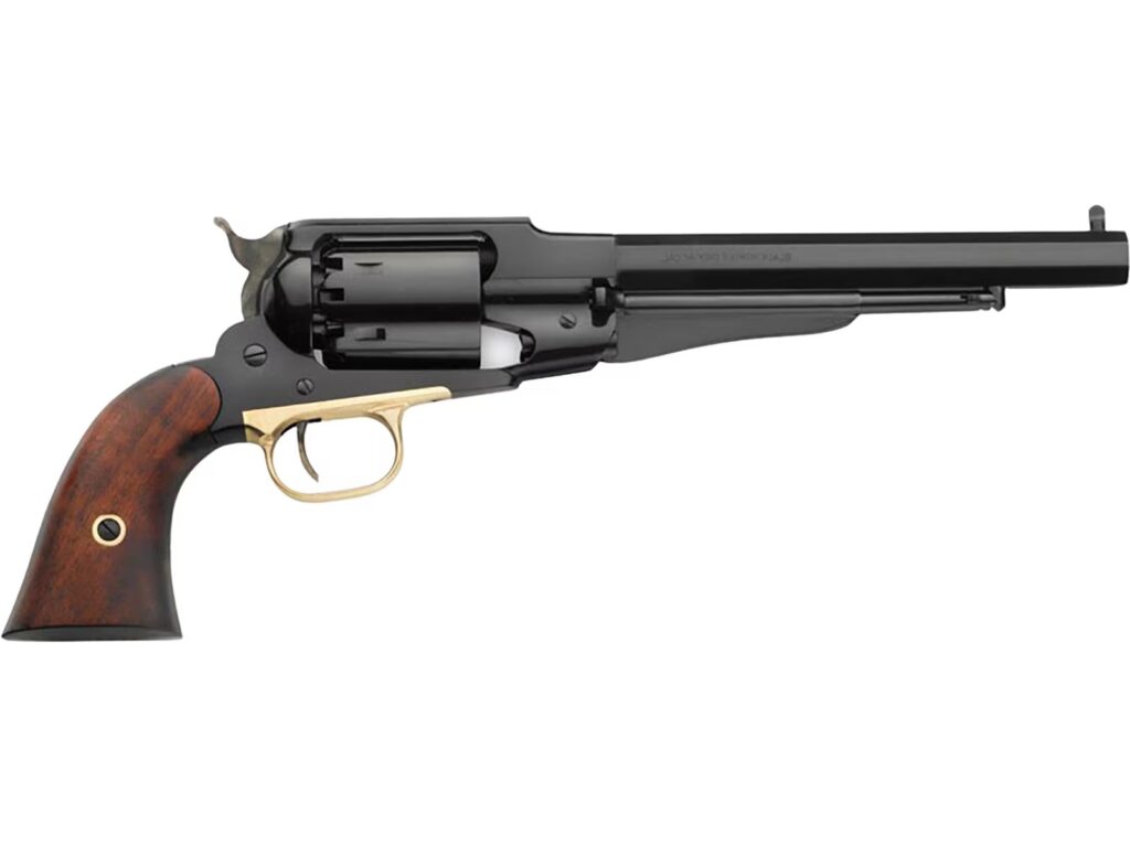 Pietta 1858 Remington New Model Army percussion revolver with octagonal barrel and solid top strap