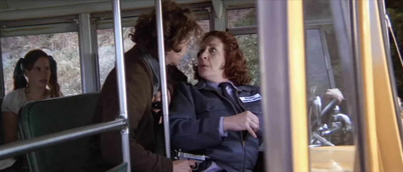 Scorpio holding the school bus driver at gunpoint with a stolen Walther P38 in Dirty Harry