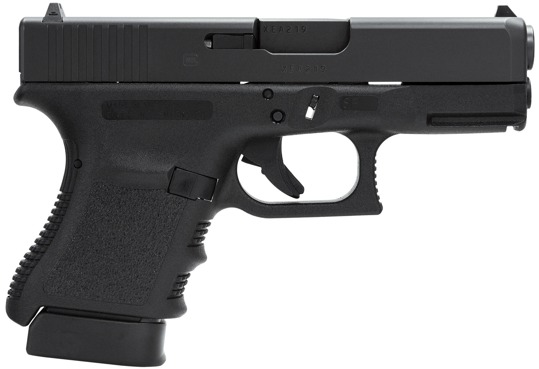 Glock 30S in .45 ACP, the slim-slide subcompact built on the Glock 30 SF frame