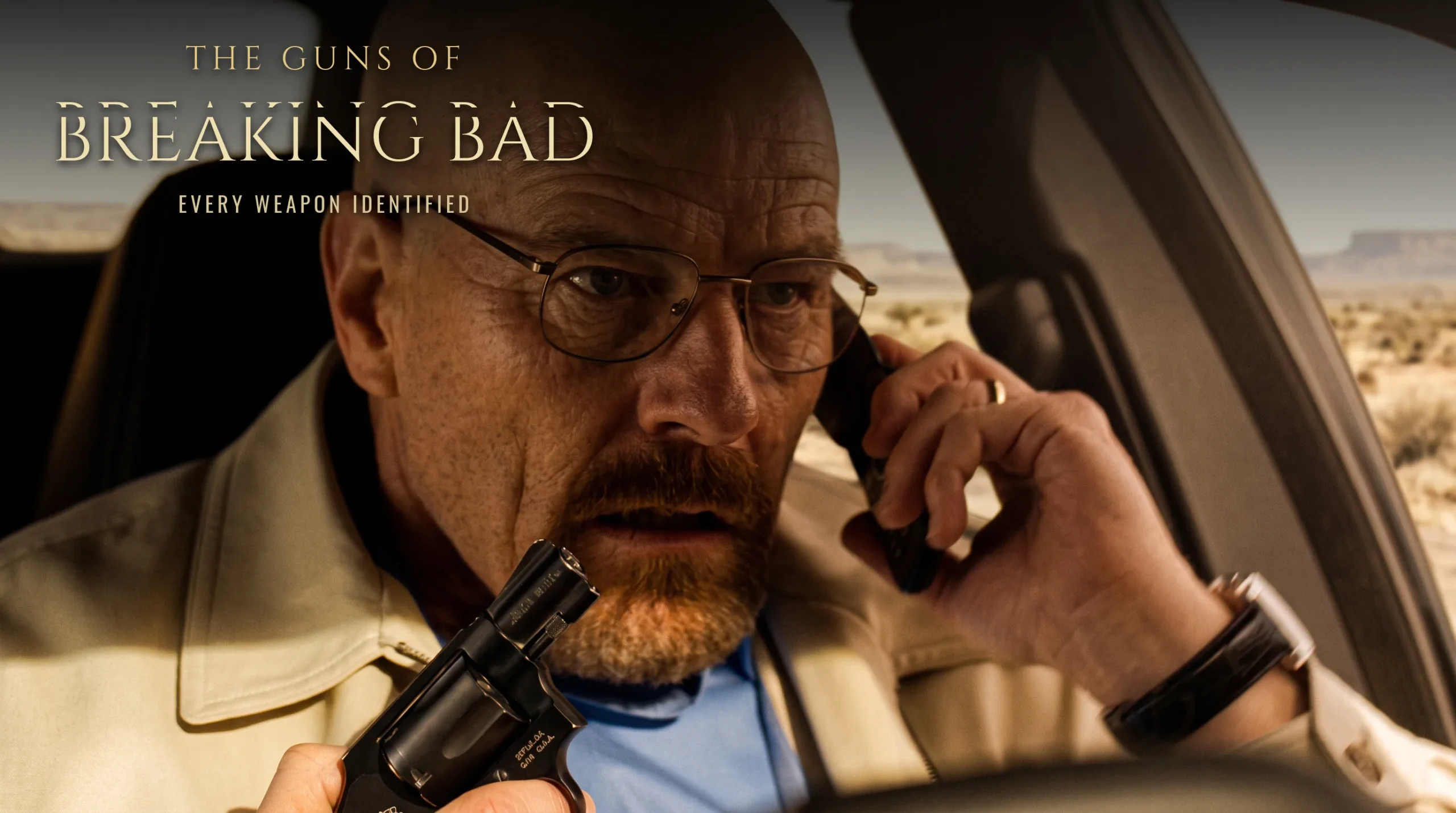 Walter White holding his Ruger LCR snub revolver in Breaking Bad