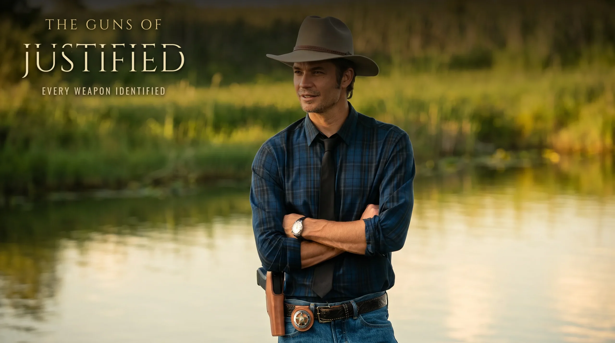 Raylan Givens with his holstered Glock in Justified