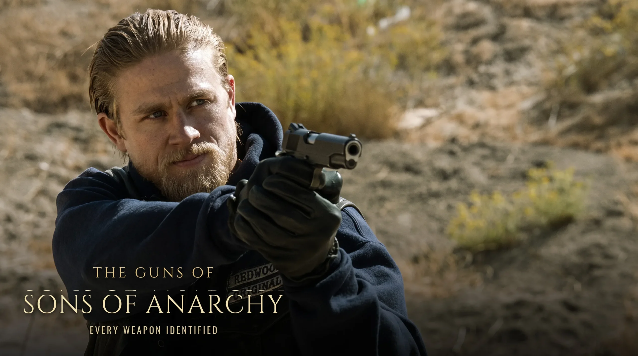 Jax Teller aiming his Springfield Professional 1911 in Sons of Anarchy