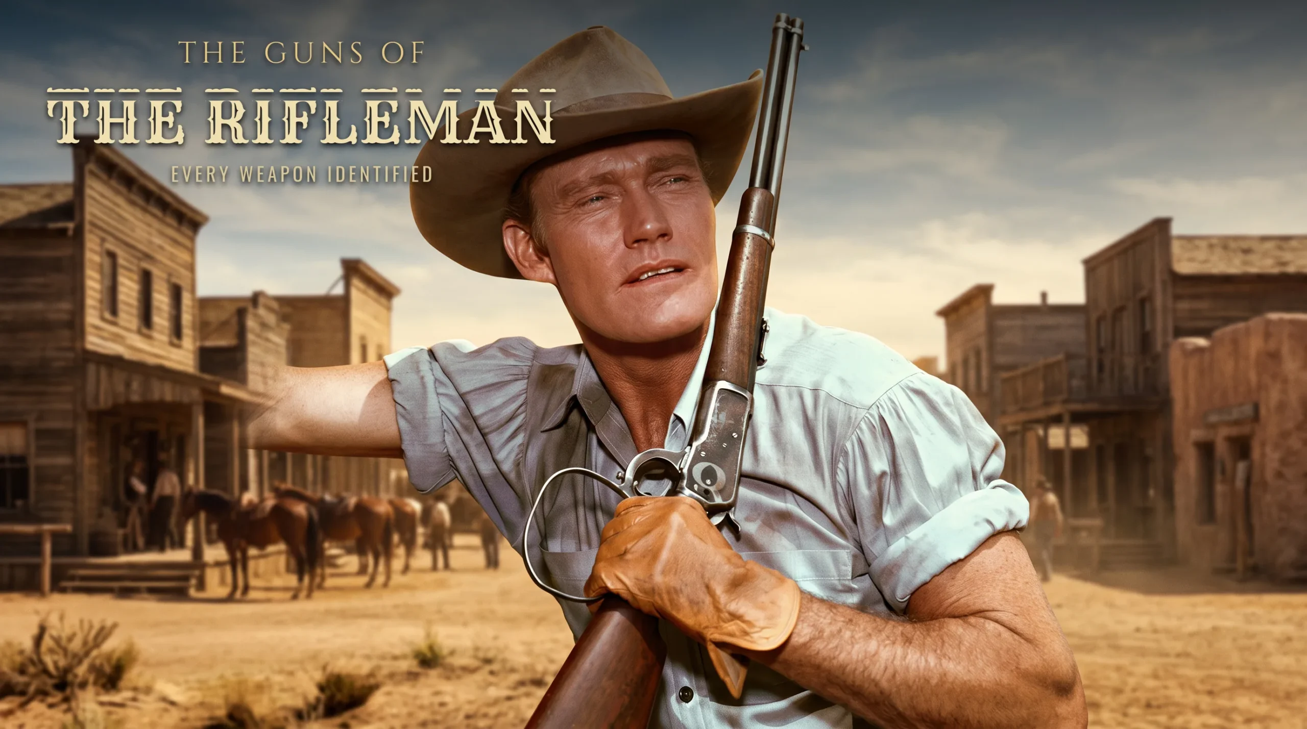 Lucas McCain with his large-loop Winchester 1892 carbine in The Rifleman