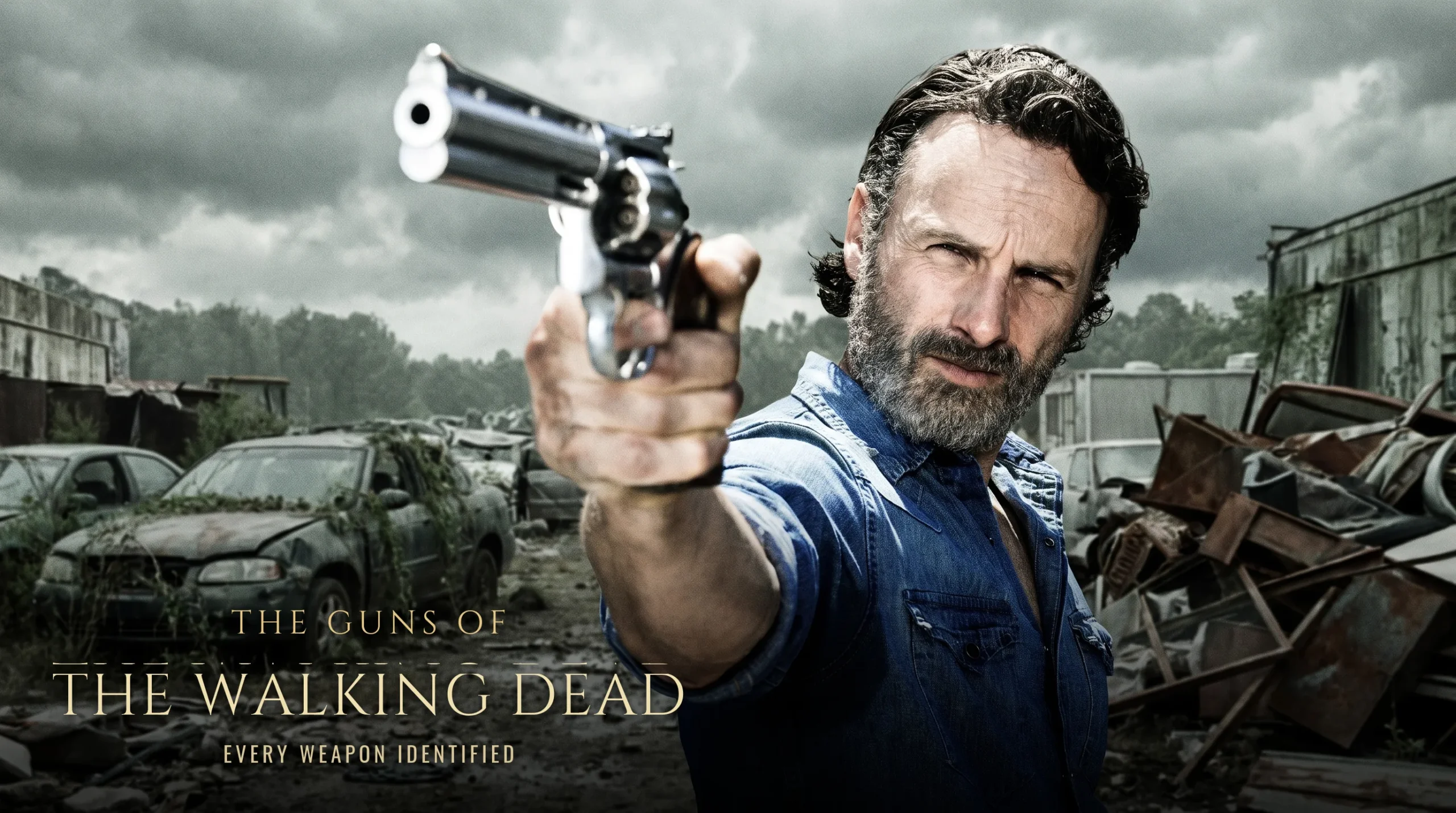 Rick Grimes aiming his six-inch Colt Python in The Walking Dead