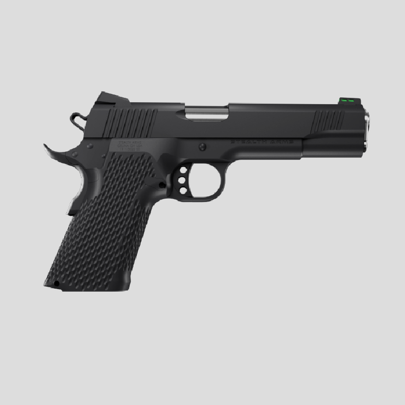 Stealth Arms Platypus double stack 1911 in 9mm that runs Glock magazines