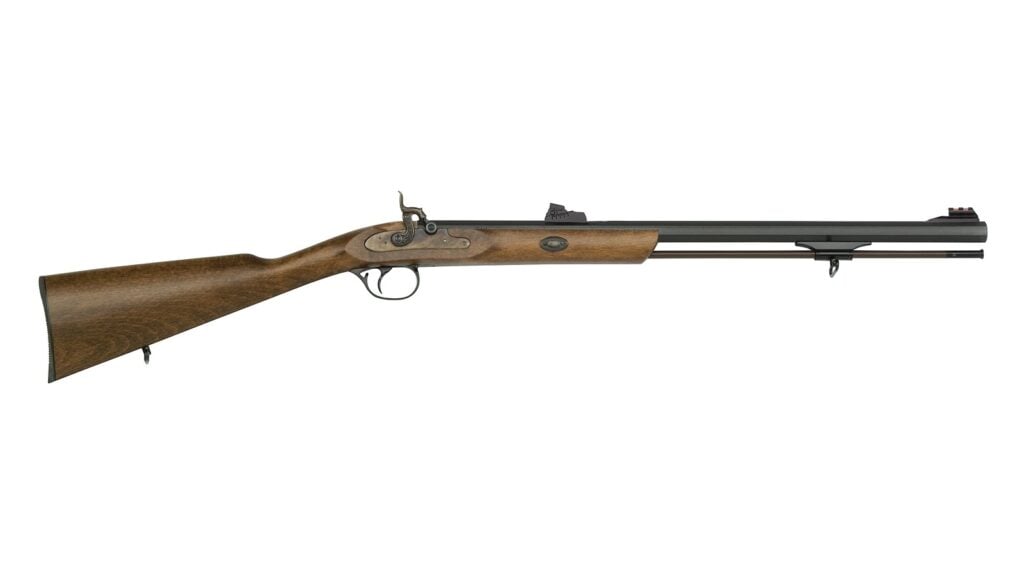 Traditions Deerhunter percussion rifle with hardwood half stock and fiber optic front sight