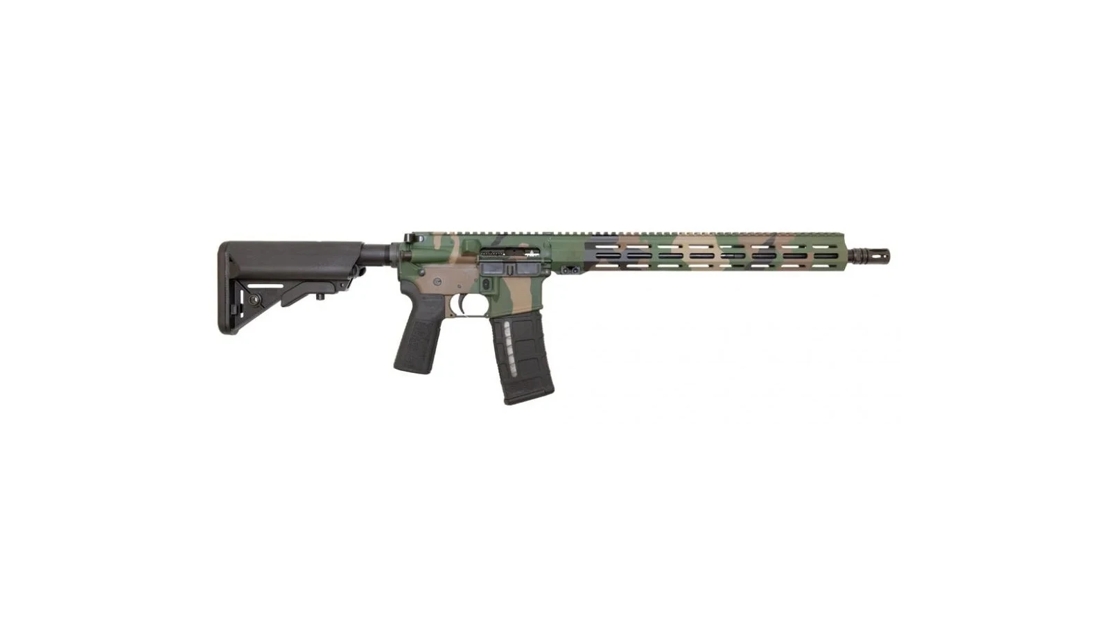 IWI Zion Z-15 5.56 rifle in M81 woodland camo with free-float M-LOK handguard and B5 stock