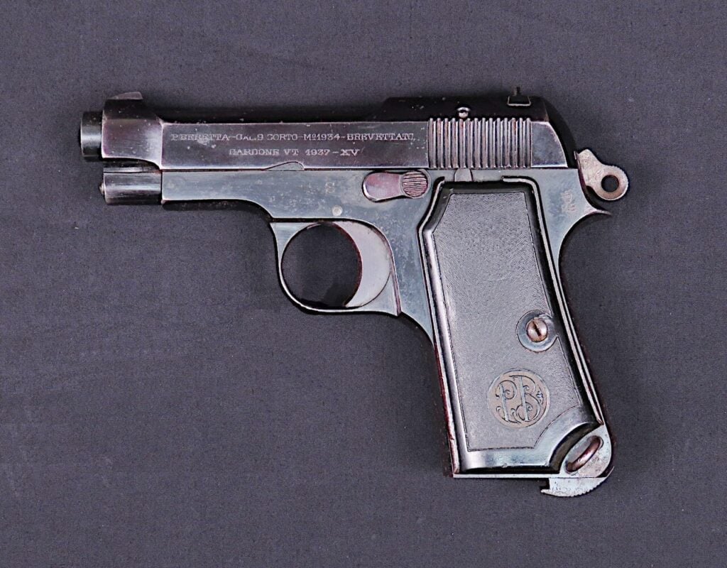 Italian Beretta M1934 .380 pistol, right side, dated 1937