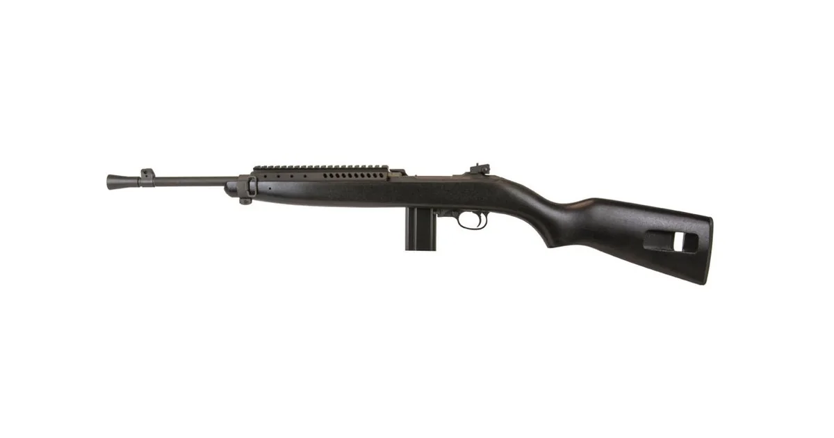 Inland Manufacturing M1 Scout carbine with Picatinny scout rail handguard and threaded flash hider