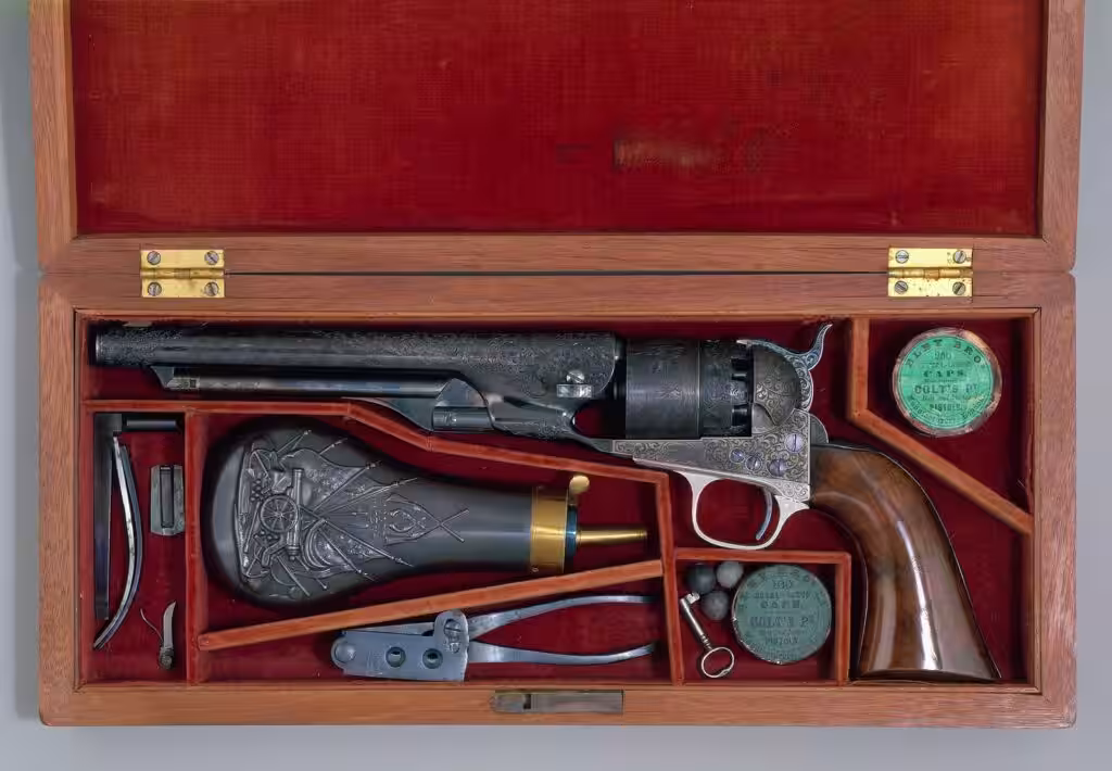 Original cased Colt Model 1860 Army percussion revolver, one of the most collected antique firearms