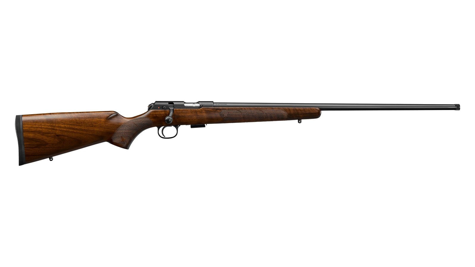 CZ 457 American bolt-action .22 LR rifle with walnut American-style stock and 24-inch barrel