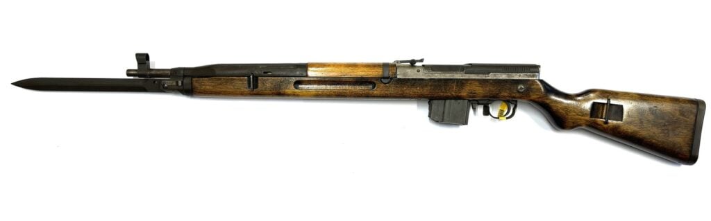 Czechoslovak vz. 52 semi-automatic rifle with folding bayonet, a C&R-listed surplus rifle