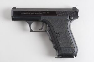 Heckler & Koch P7 squeeze-cocker 9mm pistol marked PSP, left side