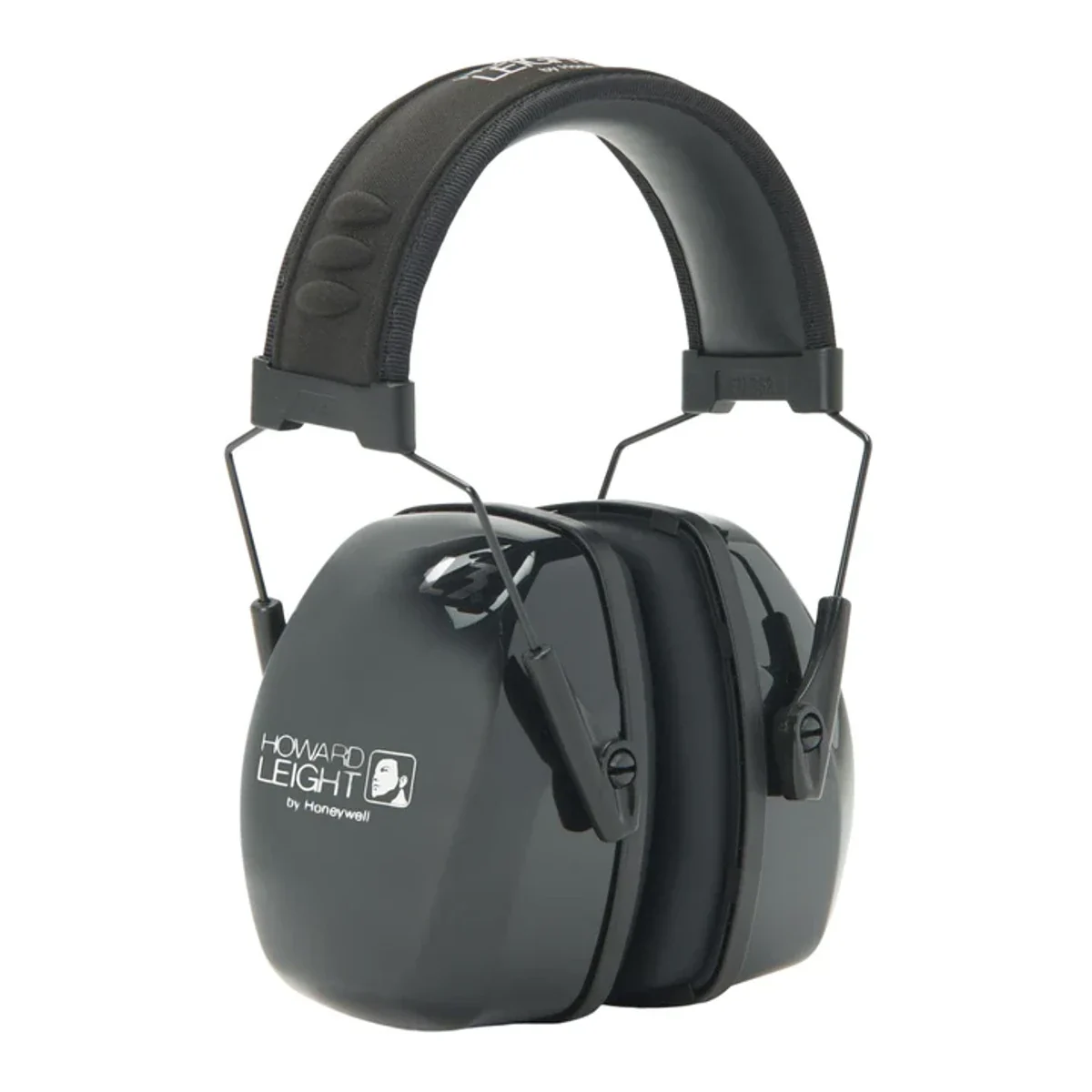Howard Leight Leightning L3 passive earmuff in grey and black on a steel headband, rated NRR 30