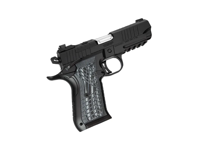 Kimber KDS9c Rail 3100014 in black with a Picatinny rail, optic cover plate and 18-round magazine, Kimber photo