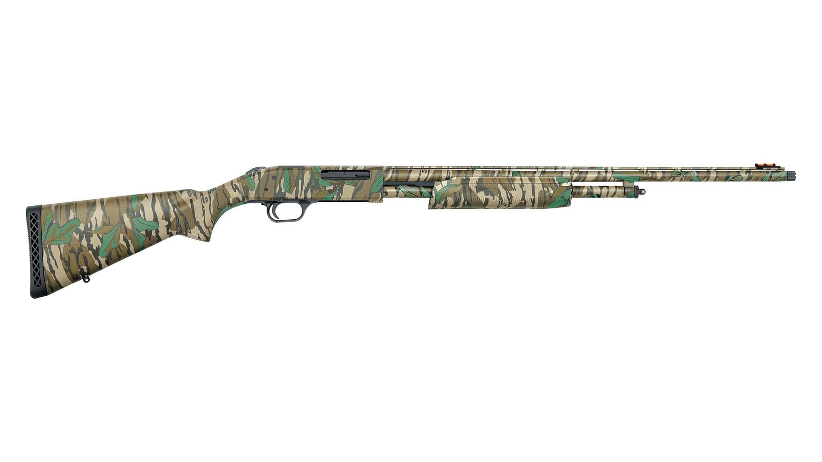 Mossberg 500 Turkey .410 pump-action shotgun in Mossy Oak Greenleaf camo
