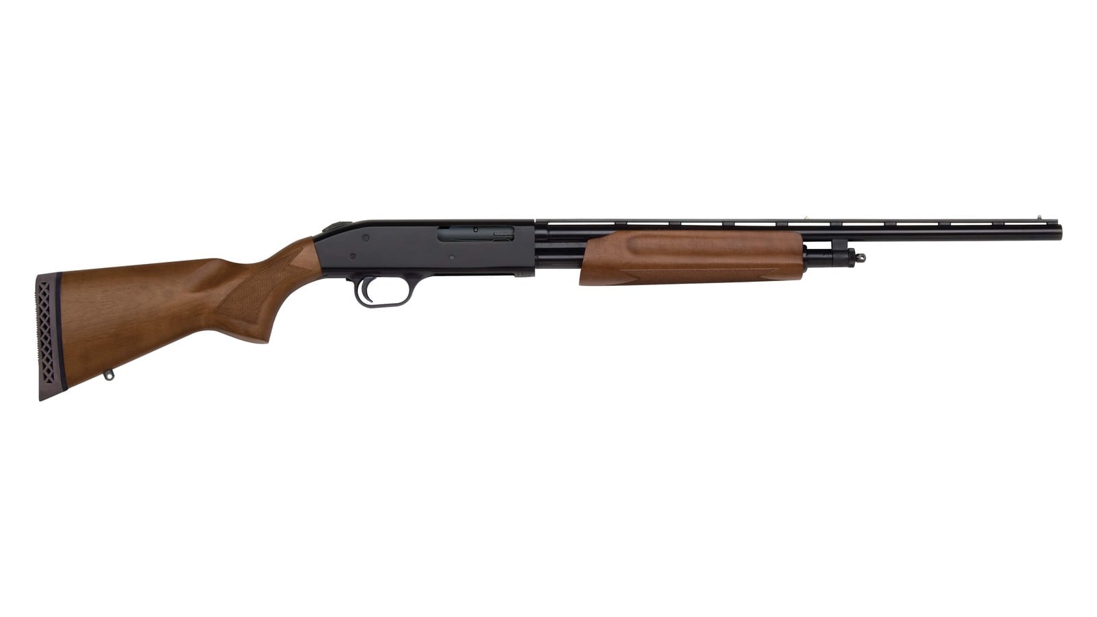 Mossberg 505 Bantam .410 pump-action shotgun with wood stock and 20-inch barrel
