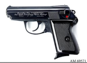 Polish P-64 CZAK pistol in 9x18 Makarov, a C&R-eligible surplus pistol, right side