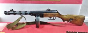 Soviet PPSh-41 submachine gun with drum magazine and sling