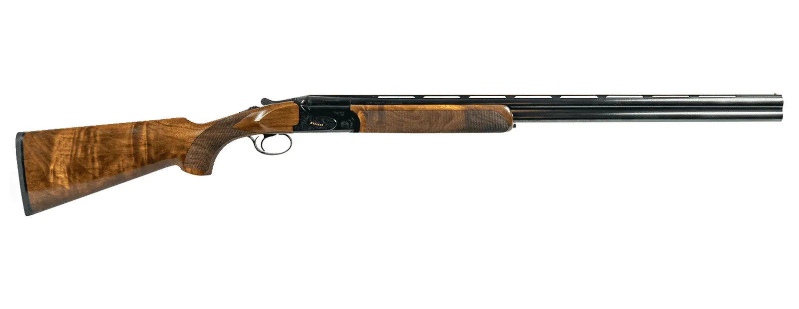 Rizzini BR110 Limited over-and-under with a black engraved receiver, gold Rizzini script and figured Grade 2.5 Turkish walnut stock, Rizzini USA photo
