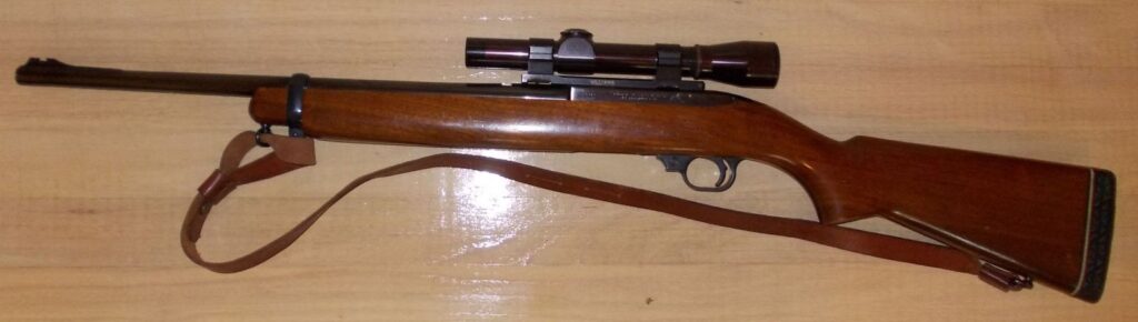 Ruger Model 44 Deerstalker .44 Magnum semi-automatic carbine with a scope