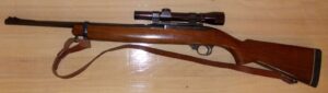 Ruger Model 44 Deerstalker .44 Magnum semi-automatic carbine with a scope