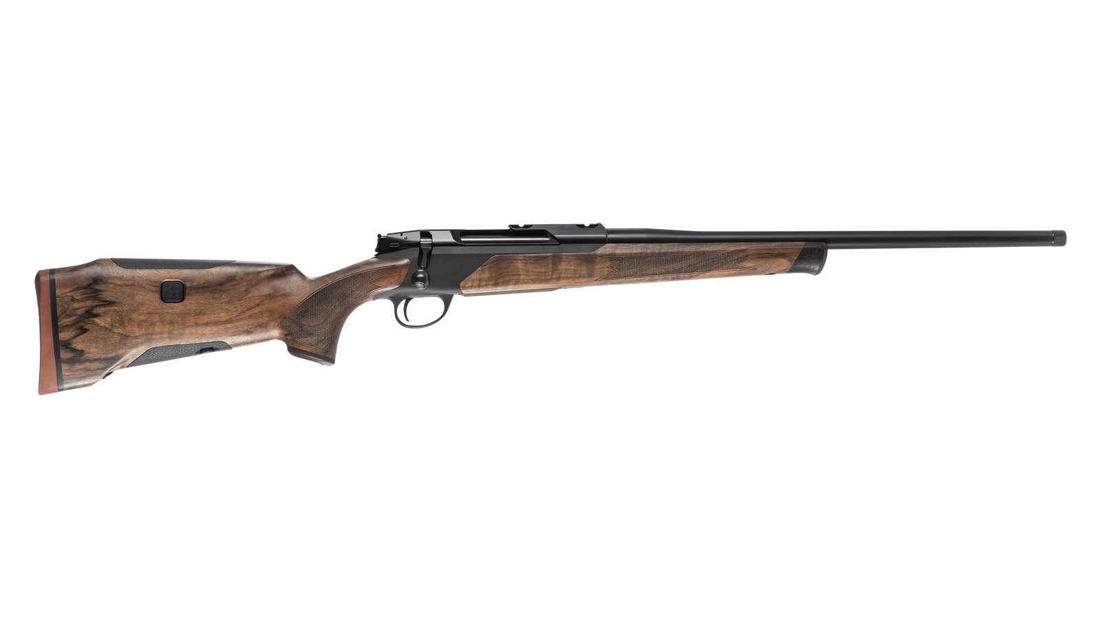 Sako 100 Explorer bolt-action rifle with oiled brown wood stock