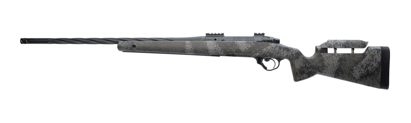 Seekins Precision Havak PH3 bolt-action rifle in Mountain Shadow finish with adjustable comb and muzzle brake