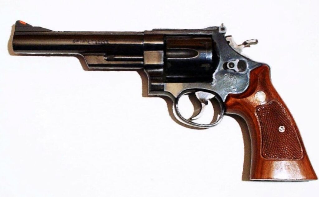 Smith & Wesson Model 29 .44 Magnum classic revolver with wood target grips