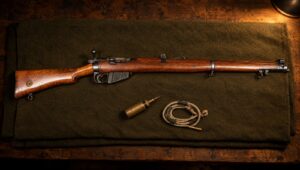 Lee-Enfield SMLE No. 1 Mk III rifle on a wool blanket