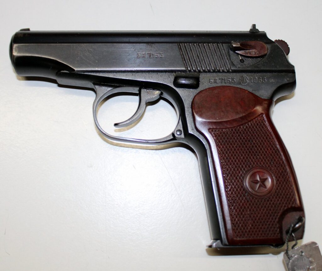 Soviet Makarov PM pistol made at Izhevsk in 1966, left side