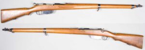 Austro-Hungarian Steyr-Mannlicher M1895 straight-pull rifle, both sides, Swedish Army Museum