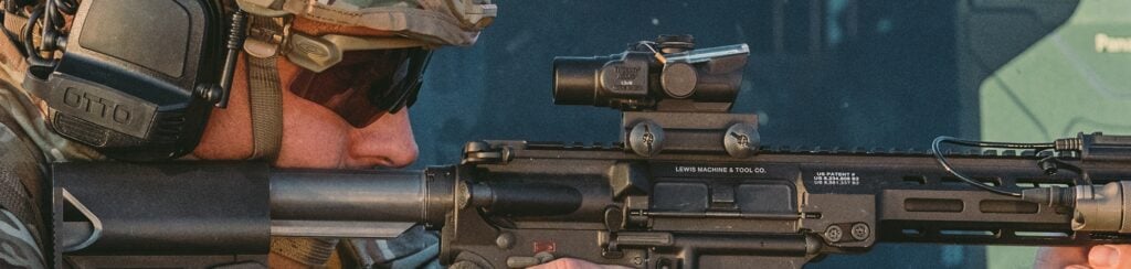 Trijicon ACOG 1.5x16S compact on a Lewis Machine and Tool rifle
