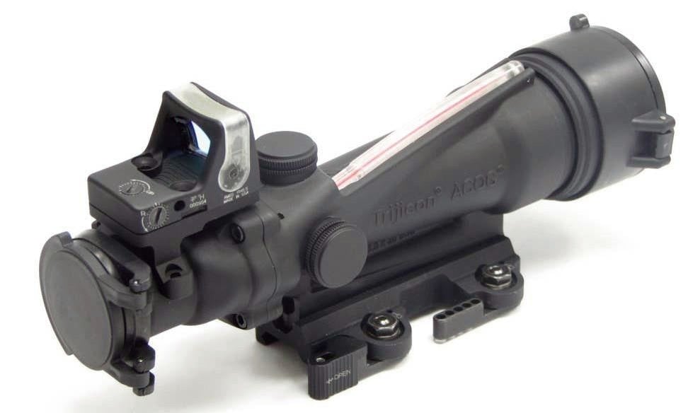 SU-258/PVQ Squad Day Optic, a Trijicon TA11 3.5x35 ACOG with an RMR on top