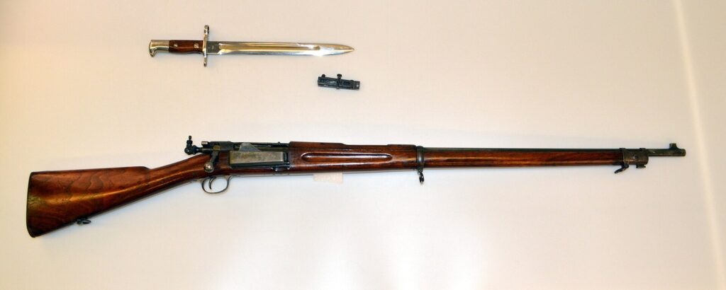 US Model 1898 Springfield Krag-Jorgensen rifle with bayonet, a classic American rifle