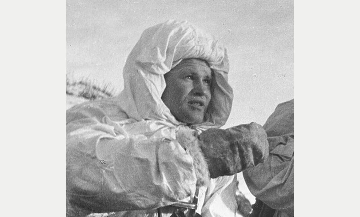Soviet sniper Vasily Zaitsev during the Battle of Stalingrad, December 1942