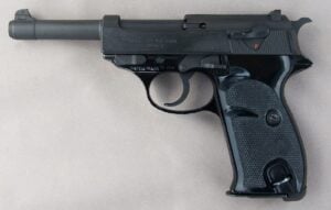Walther P1 9mm pistol made in 1979, the postwar alloy-framed P38 used by the Bundeswehr