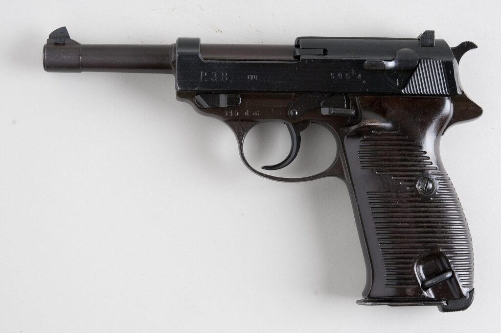 Walther P38 9mm pistol, left side