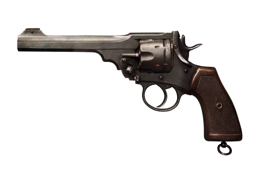 British Webley Mk VI .455 service revolver, right side
