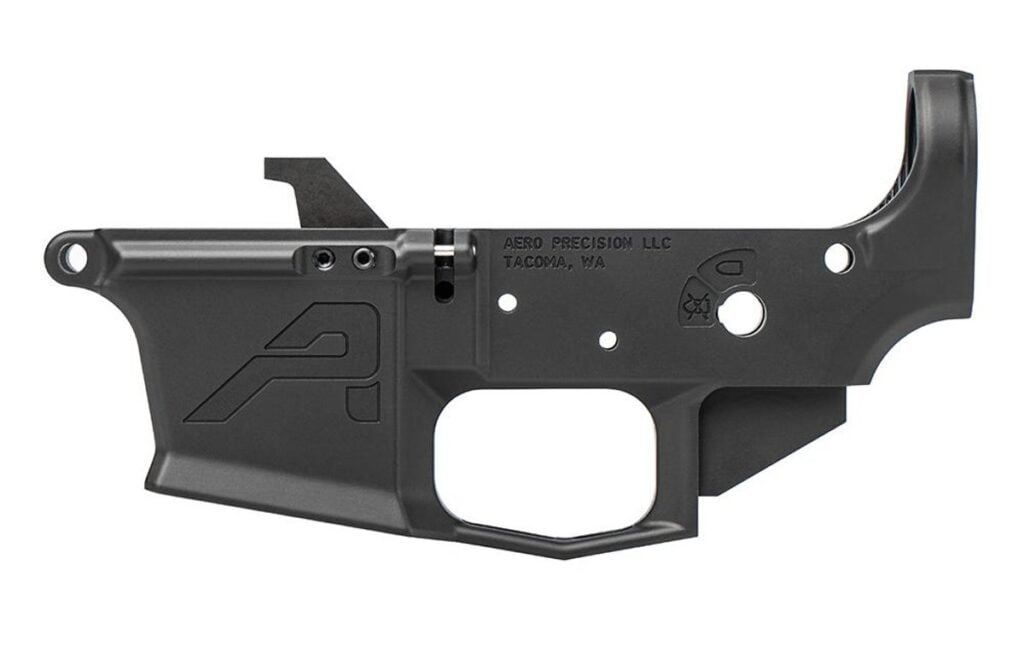 Aero Precision EPC-9 stripped lower receiver with integrated trigger guard and flared magwell