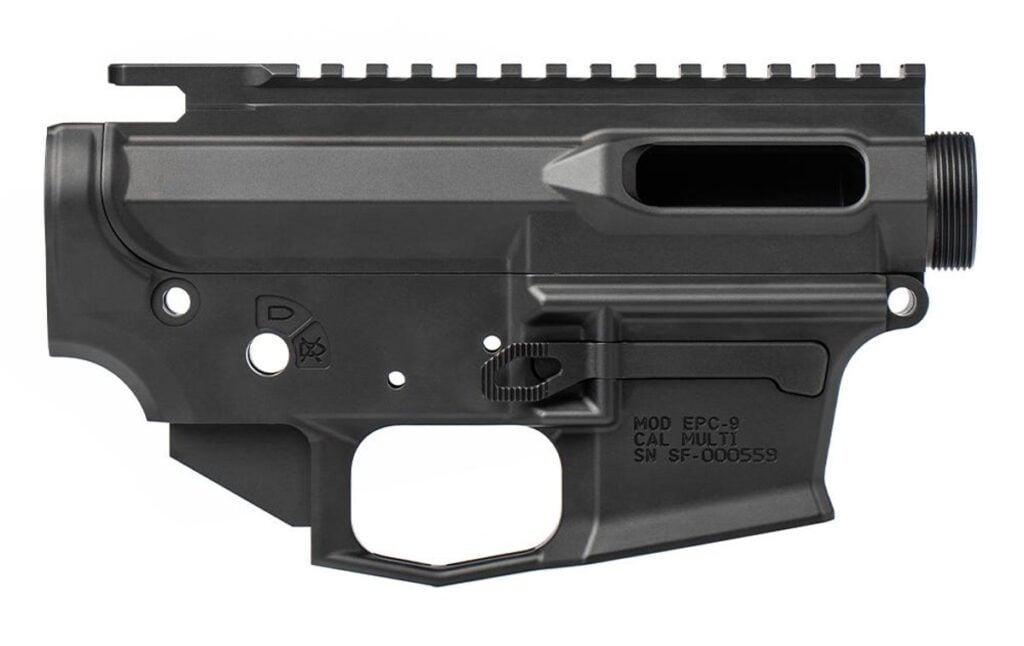 Aero Precision EPC-9 threaded receiver set in black anodized forged 7075-T6 aluminum