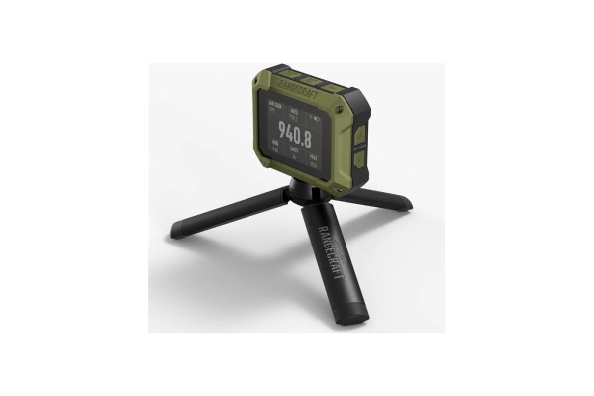 Athlon Rangecraft Velocity Pro radar chronograph in green on its tripod