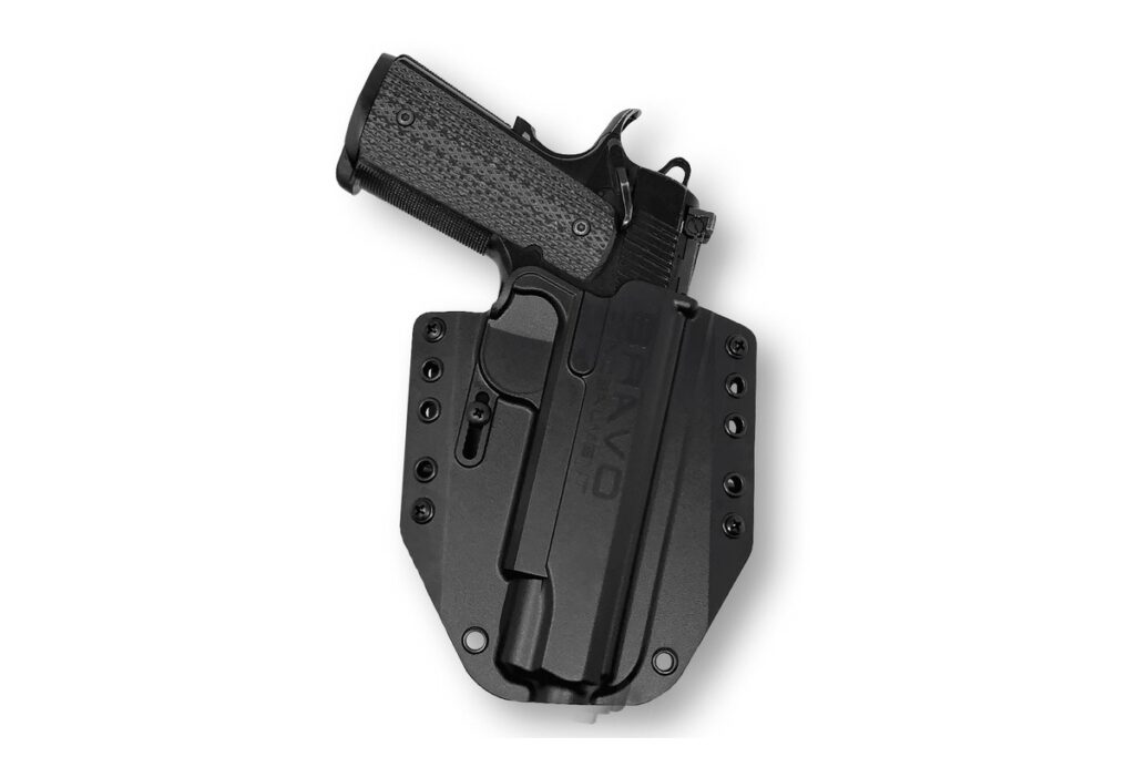 Bravo Concealment BCA polymer OWB holster with a 5 inch 1911