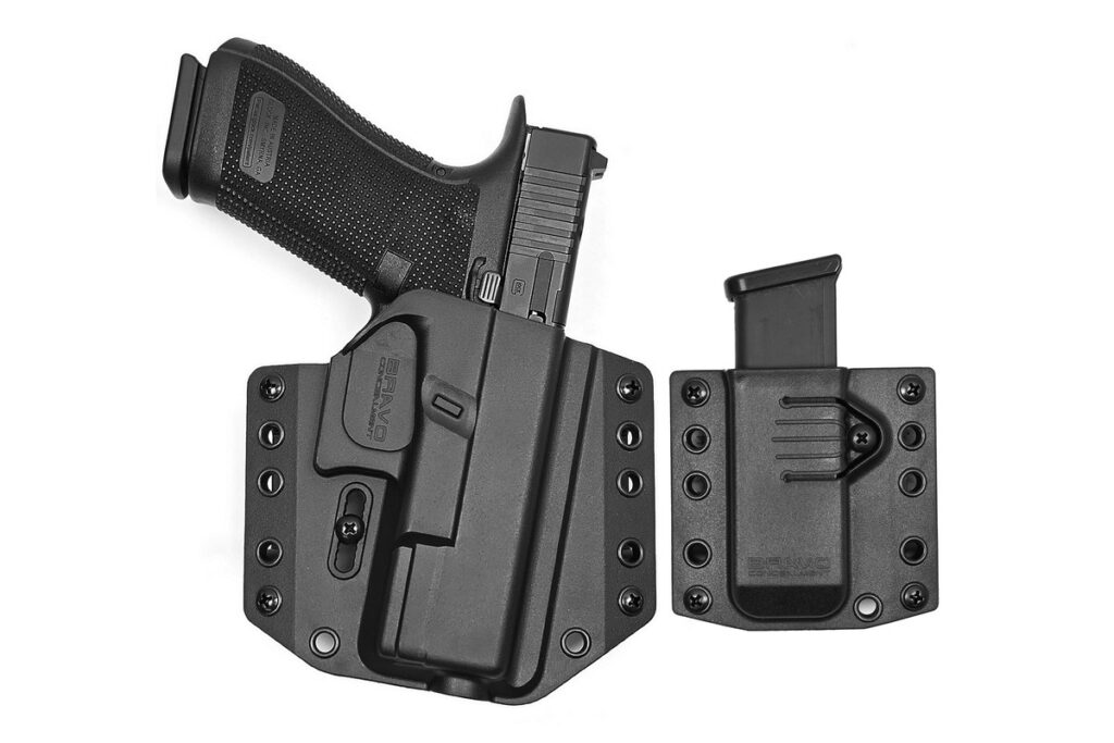 Bravo Concealment BCA OWB holster and magazine pouch from Bravo listing for the Glock 19 Gen 6