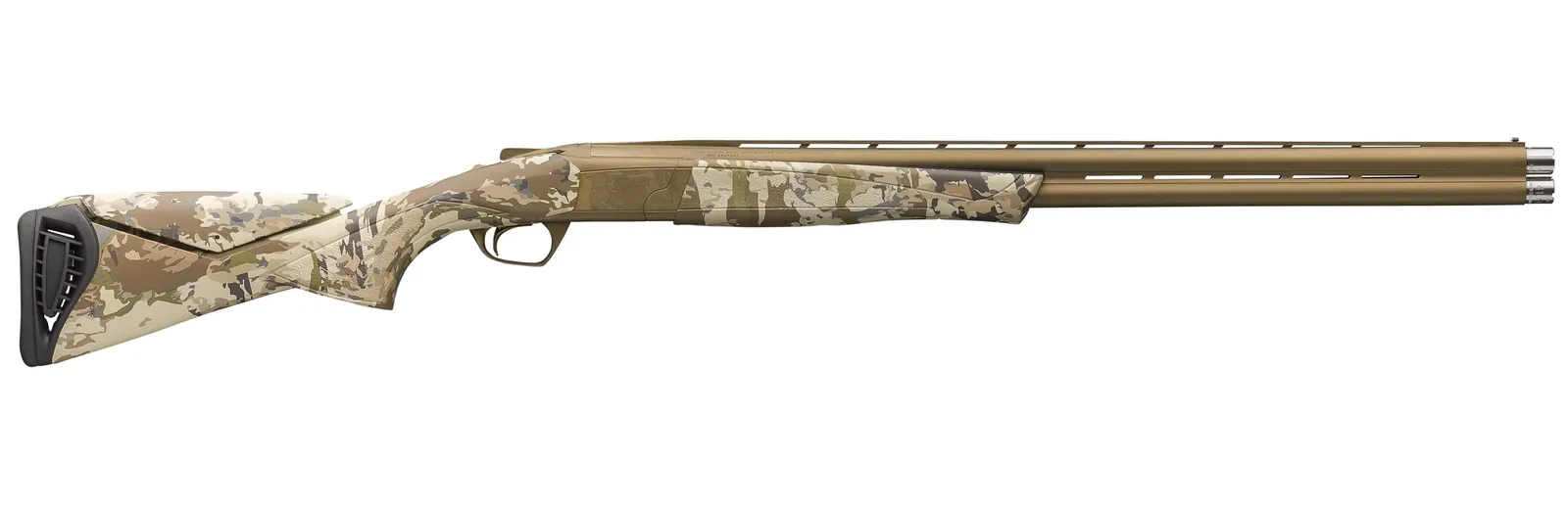 Browning Cynergy Wicked Wing 018730205 in Auric camo with 26 inch Burnt Bronze barrels and banded extended choke tubes, right side, Browning photo