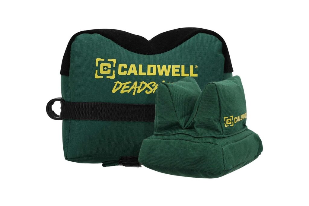 Caldwell DeadShot filled front and rear shooting bags in green