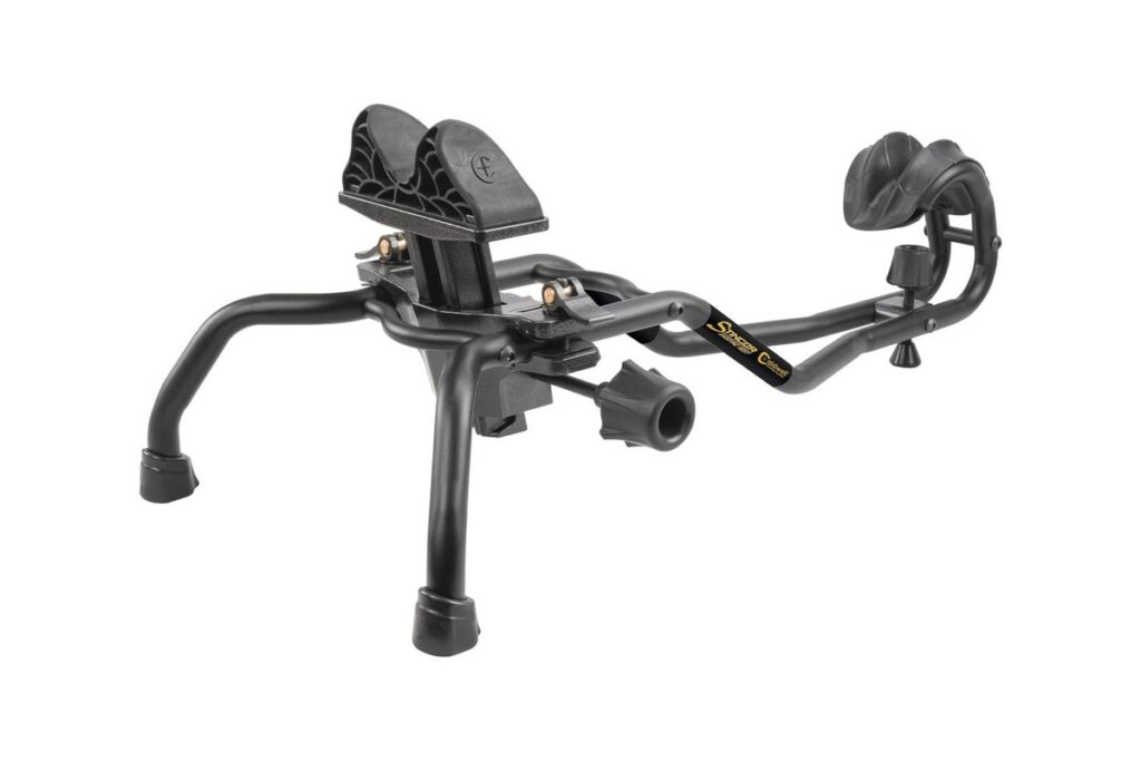 Caldwell Stinger shooting rest with dual metal frame and molded supports