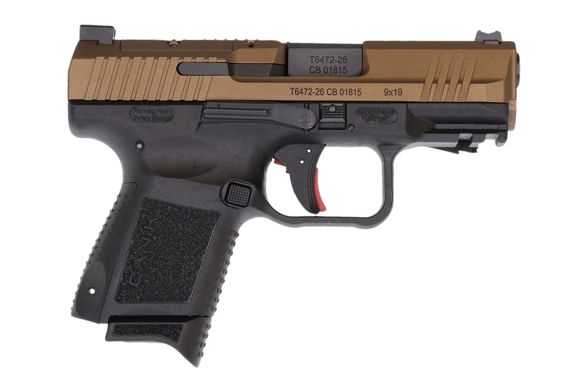 Canik TP9 Elite SC with a Burnt Bronze Cerakote slide, right side